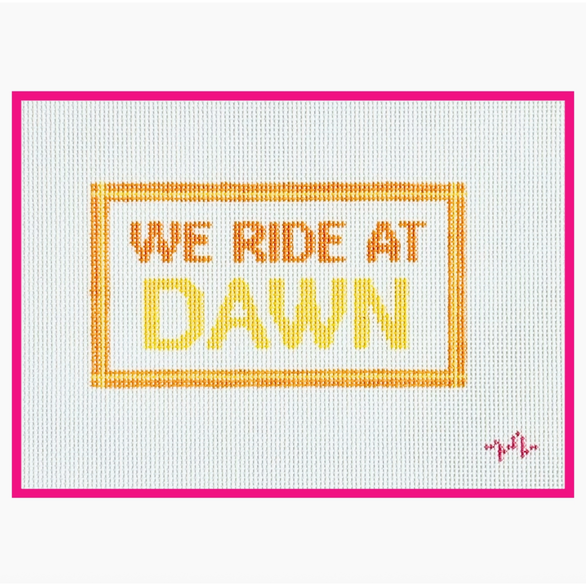 Code Thread Needlepoint | We Ride At Dawn Needlepoint Canvas