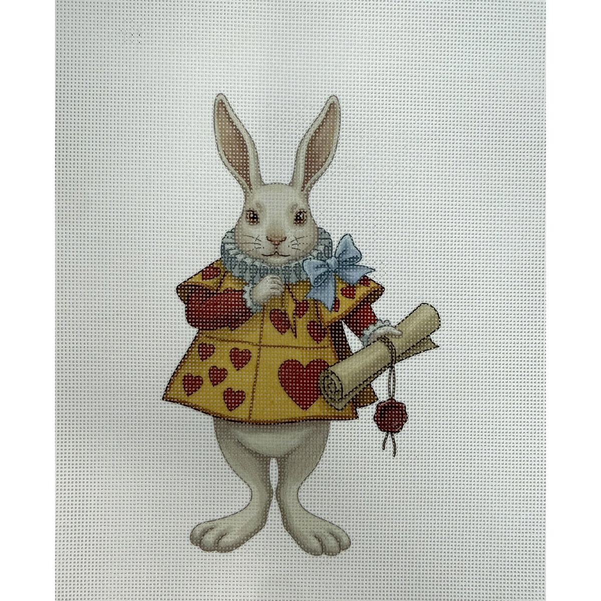 Ciao Bella Needlepoint Designs | Alice in Wonderland - White Rabbit Needlepoint Canvas
