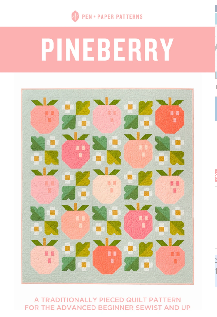 Pen + Paper Patterns | Pineberry Quilt Pattern