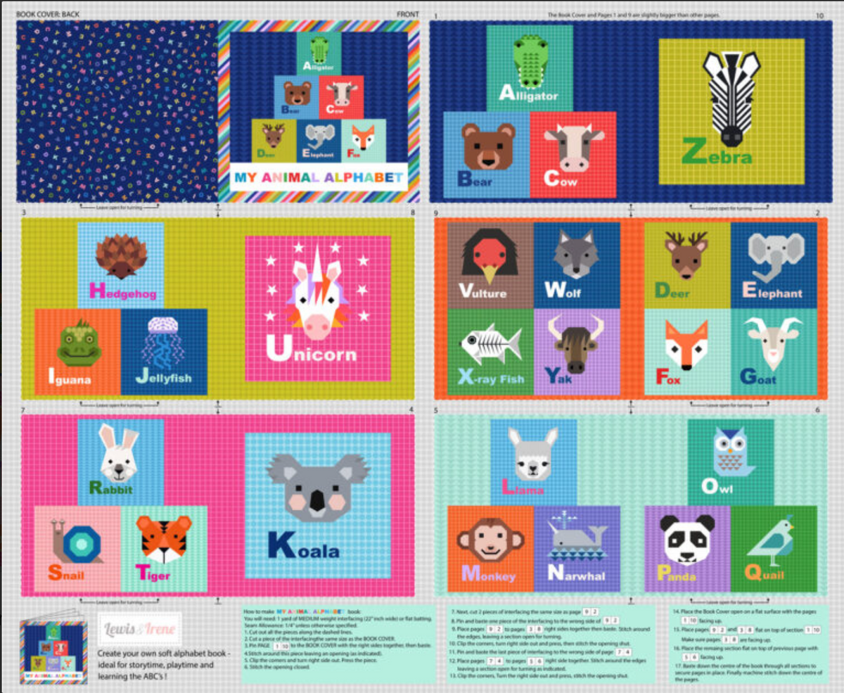 Animal Alphabet | Book Panel A969