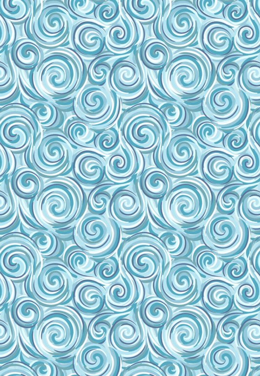 Where the Sky Dances | Northern Lights Swirl L67C Blue