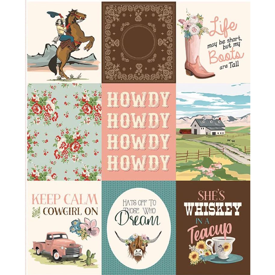 Cowgirl ~ 17487-Panel Multi