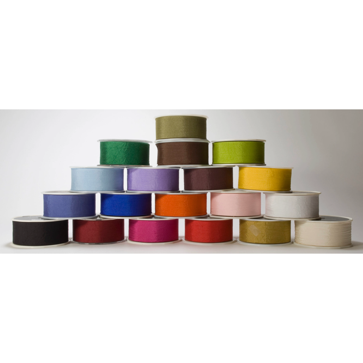 May Arts Ribbon | 1.5 Inch Faux Silk Wrinkled Ribbon | Fuchsia Pink