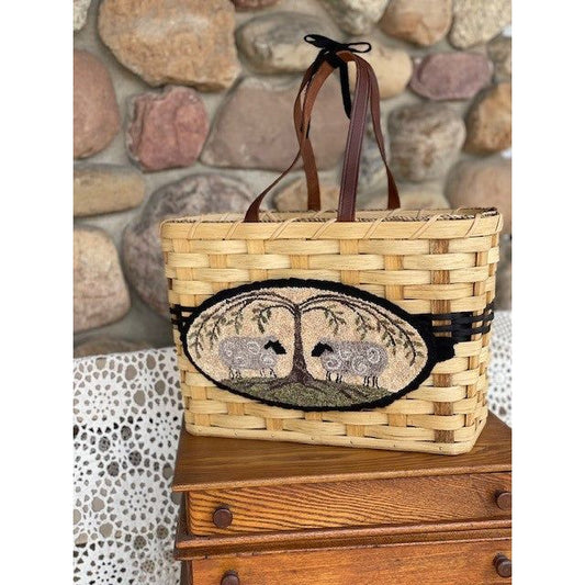 Amish Hand-Made Wicker Project Tote / Basket