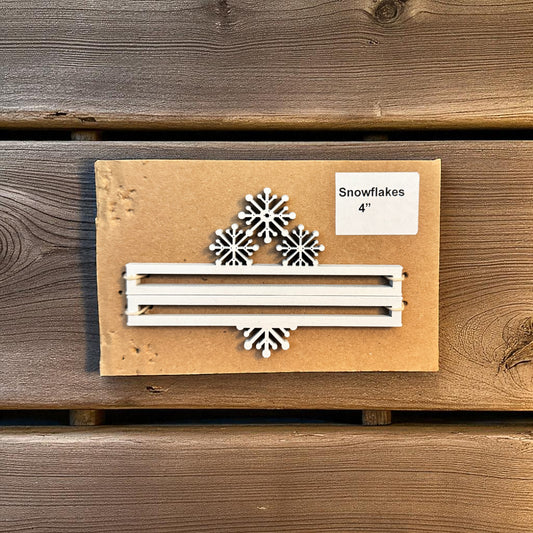 Cabranmary Woods | 4" Snowflakes Wooden Bell Pull