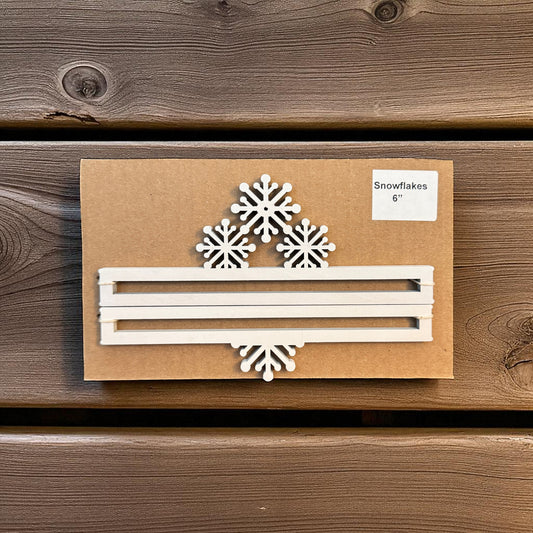 Cabranmary Woods | 6" Snowflakes Wooden Bell Pull