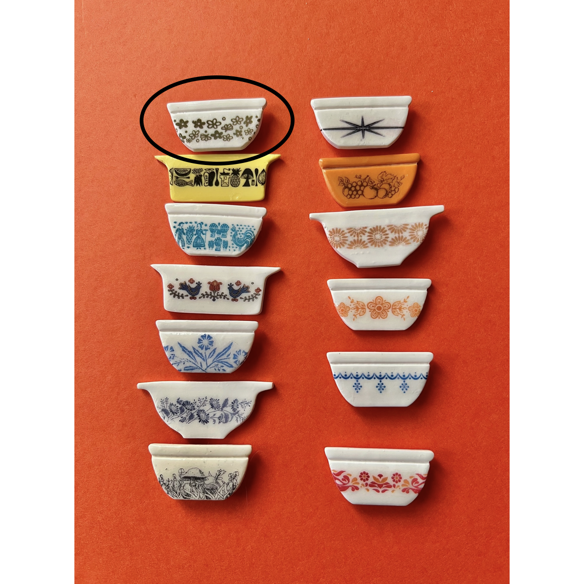 Pyrex Needle Minder - Spring Blossoms