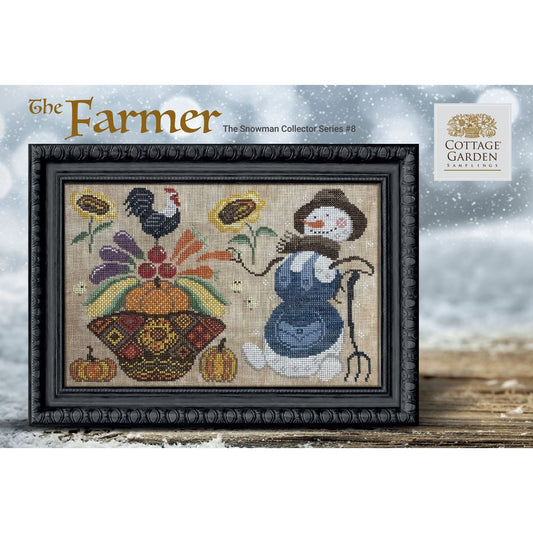 Cottage Garden Samplings ~ Snowman Collector Series ~ The Farmer Pattern #8