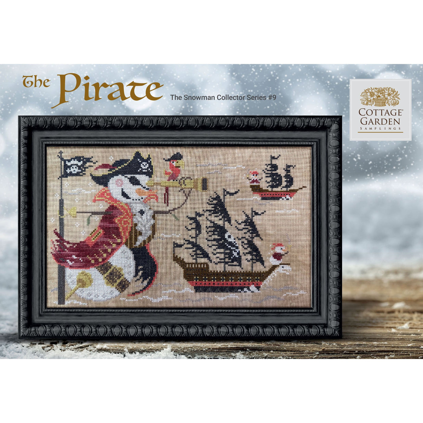 Cottage Garden Samplings ~ Snowman Collector Series ~ The Pirate Pattern #9