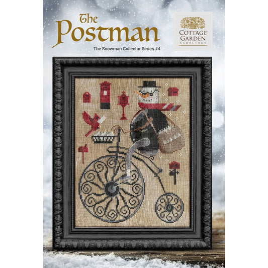 Cottage Garden Samplings ~ Snowman Collector Series ~ The Postman Pattern #4