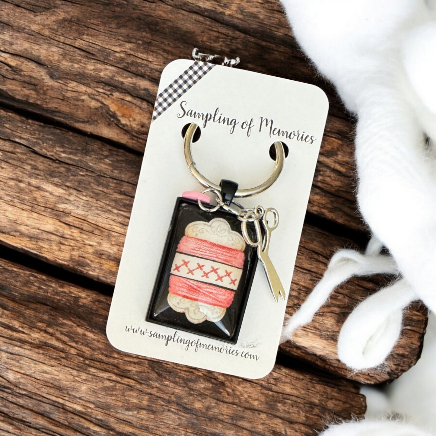 Sampling of Memories | Thread Keep - Pink Thread Card