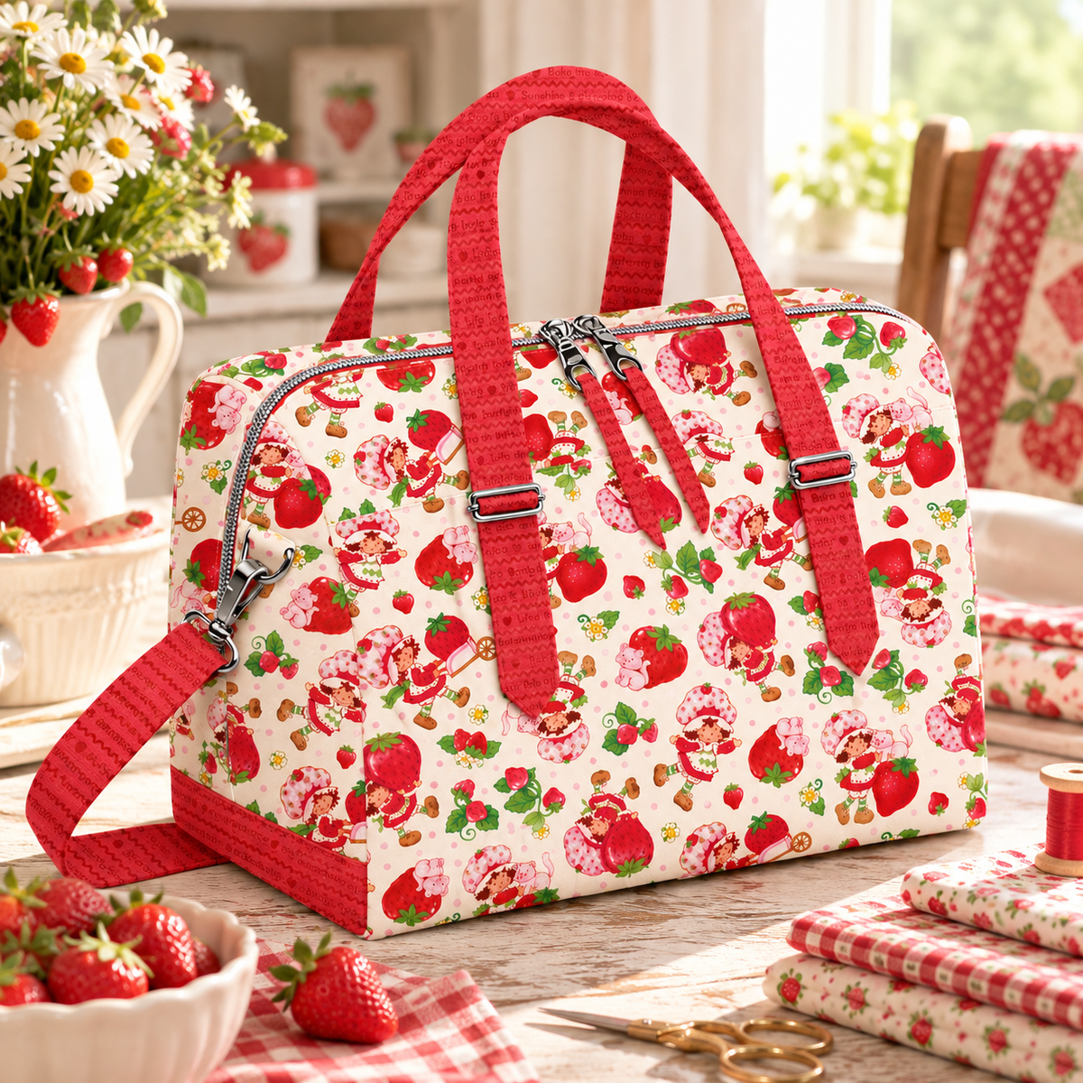 Tiffany Bag by Sallie Tomato with The World of Strawberry Shortcake Fabrics Kit