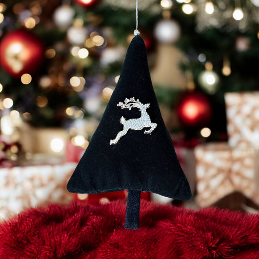 Paxe's Designs | Velvet Christmas Tree Decoration - Reindeer