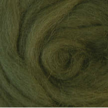 Wistyria Editions ~ Olive Wool Roving - 1 oz.