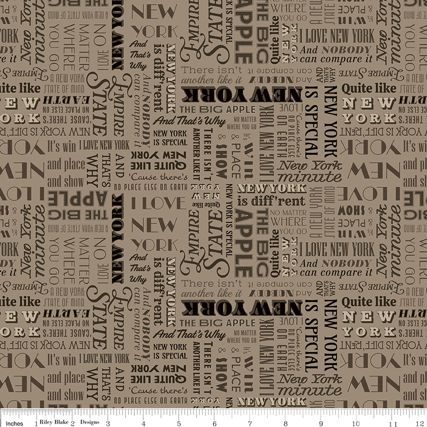 I Love New York ~ Word Toss ~ C16073 Sepia