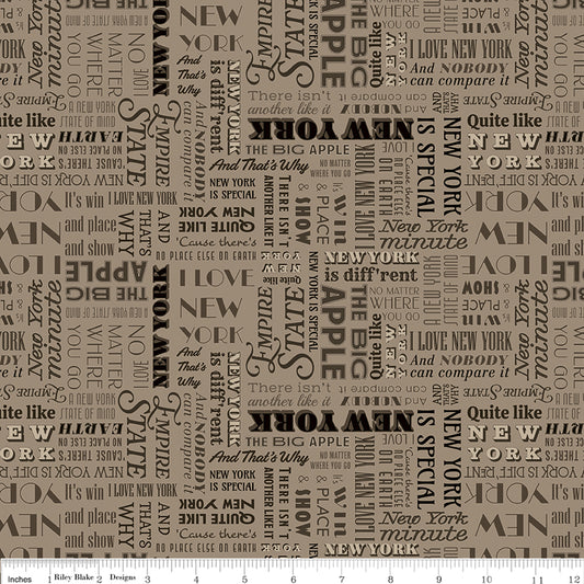 I Love New York ~ Word Toss ~ C16073 Sepia