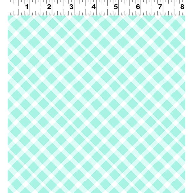 Love is in the Air ~ Diagonal Plaid ~ Y4293-103 Aqua