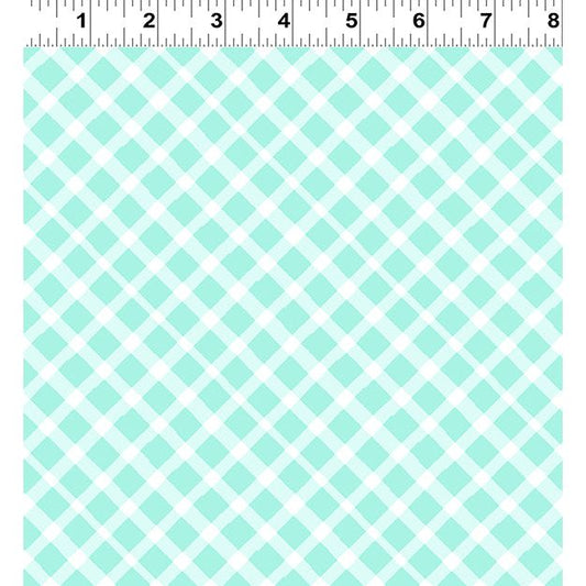 Love is in the Air ~ Diagonal Plaid ~ Y4293-103 Aqua