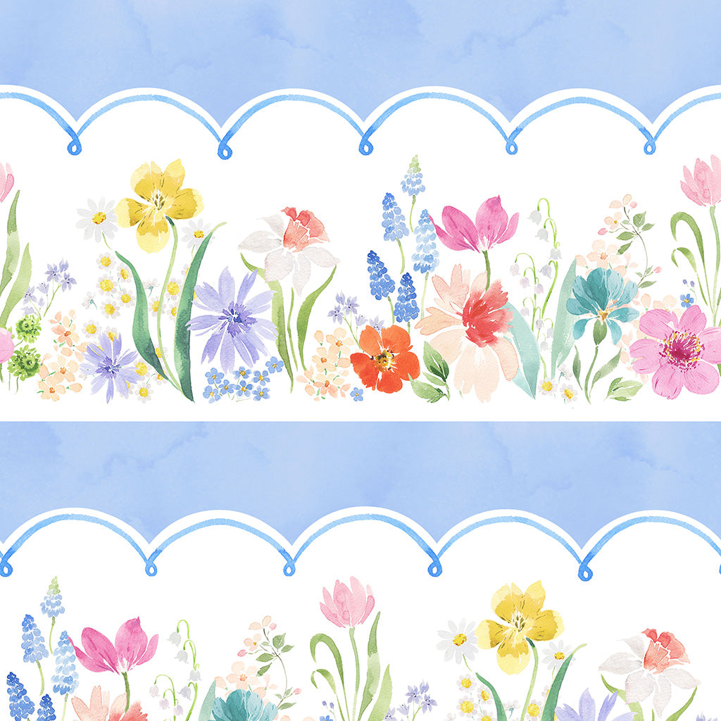 Spring Cheer ~ Pictoral Stripe ~ Y4688-87 Multi