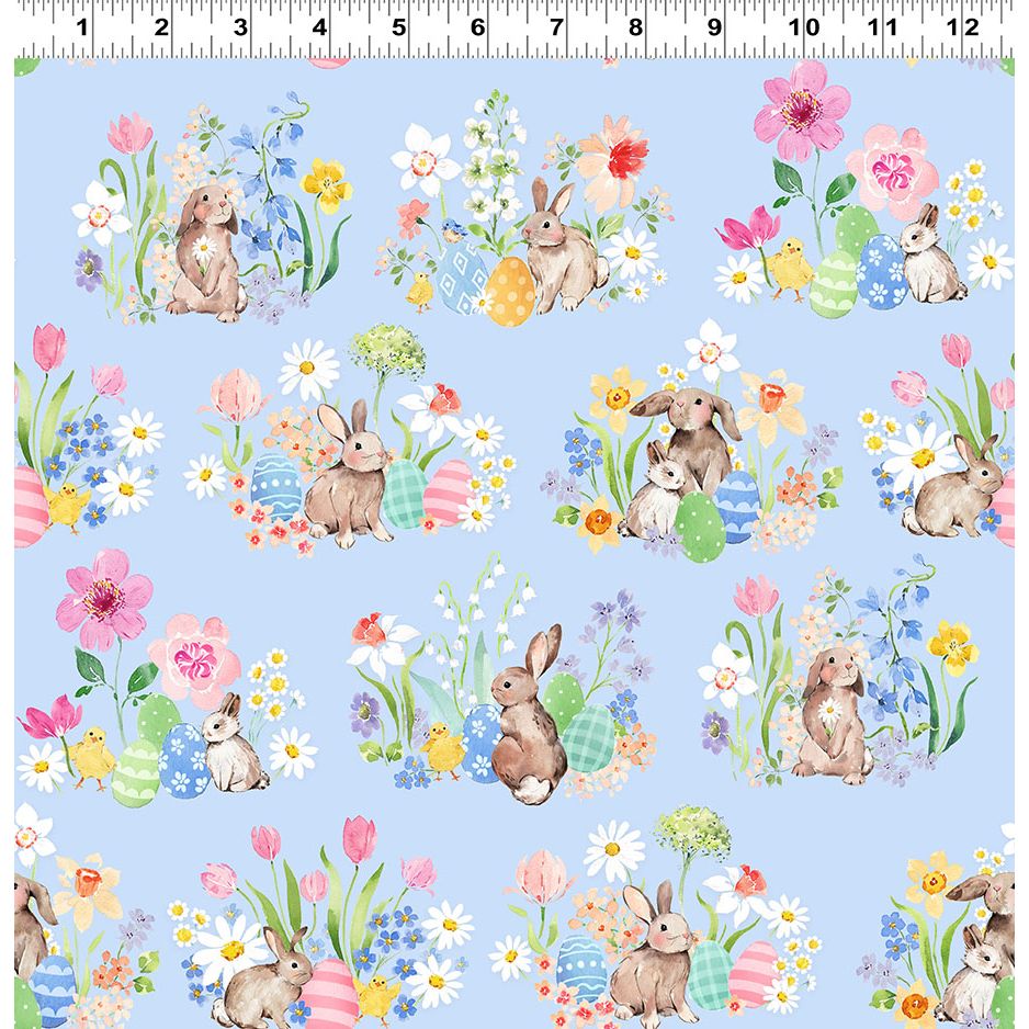 Spring Toile Blue Spring Cheer ~ Toile ~ Y4689-87 Powder Blue – Hobby House Needleworks