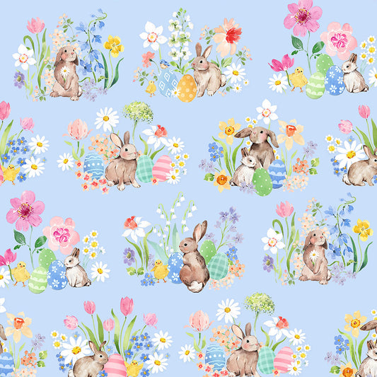 Spring Cheer ~ Toile ~ Y4689-87 Powder Blue