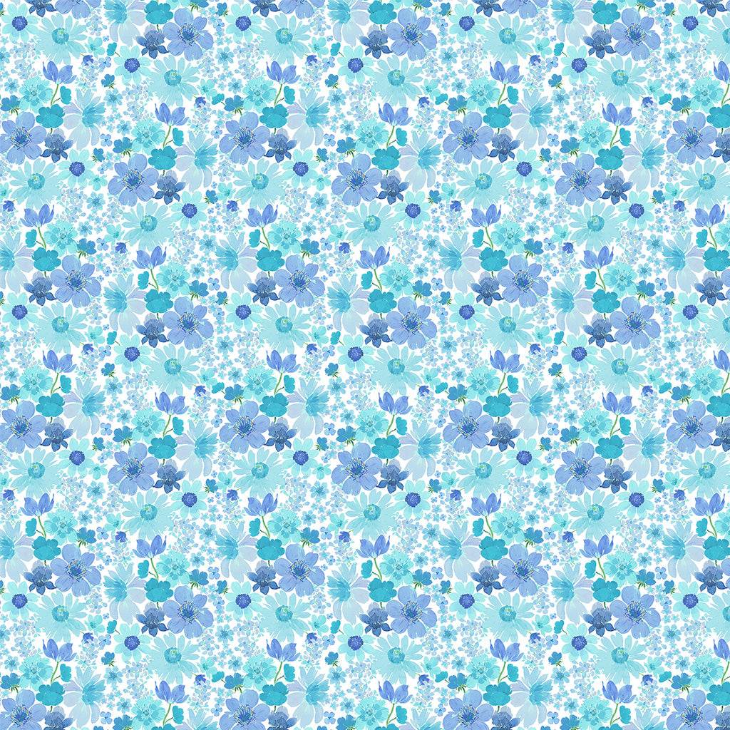 Spring Cheer ~ Small Floral ~ Y4692-90 Blue