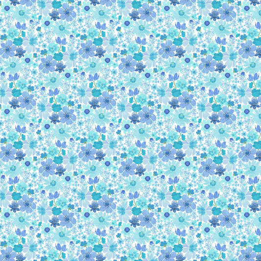 Spring Cheer ~ Small Floral ~ Y4692-90 Blue