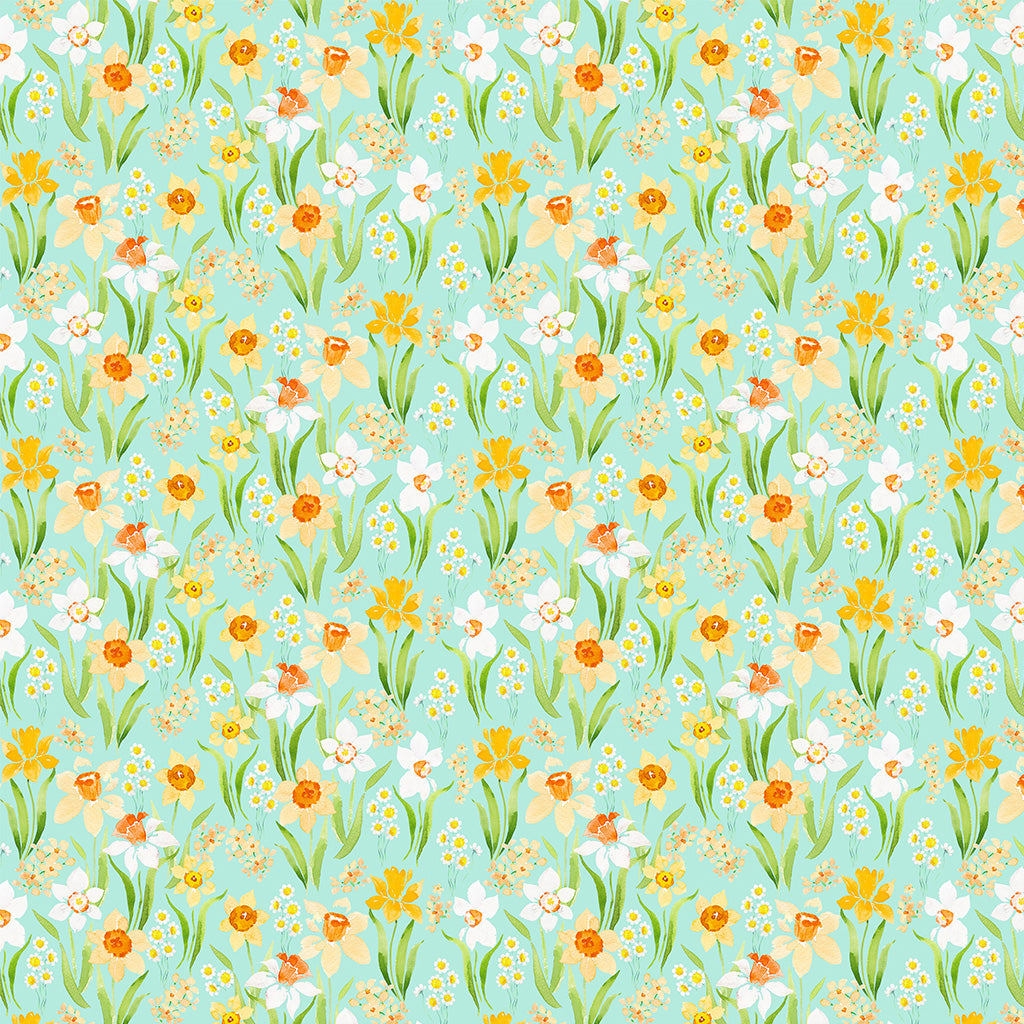 Spring Cheer ~ Daffodils ~ Y4694-103 Green