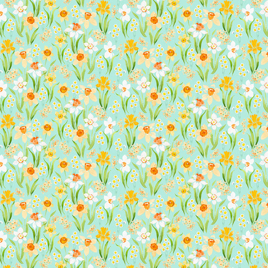 Spring Cheer ~ Daffodils ~ Y4694-103 Green
