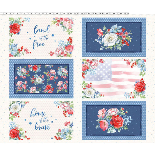 Americana ~36" Placemat Panel ~ Y4771-55 Multi Color