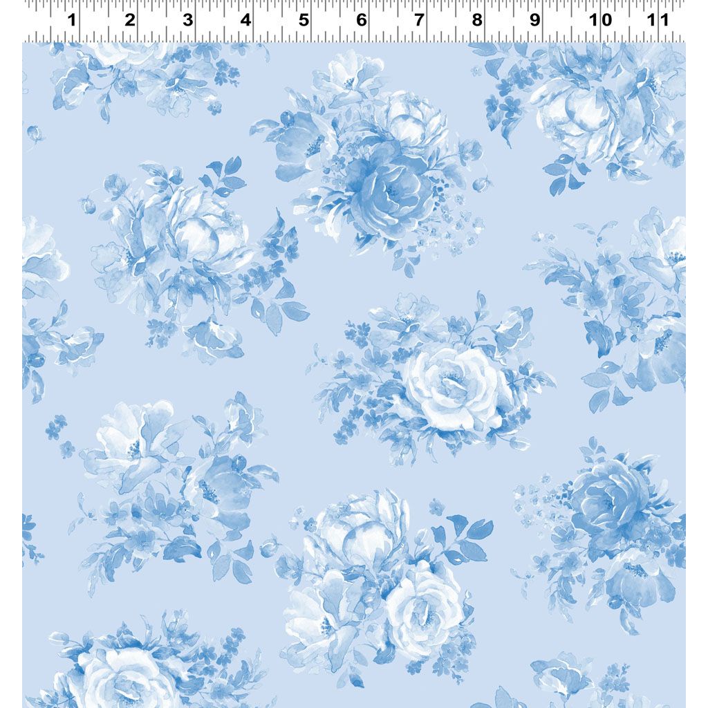 Americana ~ Tossed Bouquets ~ Y4772-87 Light Denim