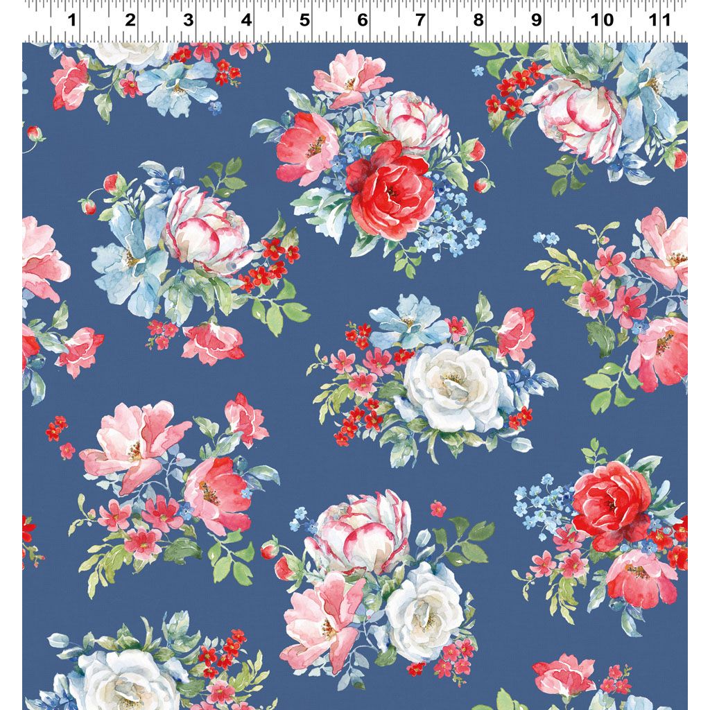 Americana ~ Tossed Bouquets ~ Y4772-89 Dark Denim