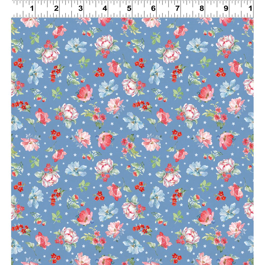 Americana ~ Medium Floral ~ Y4774-88 Denim