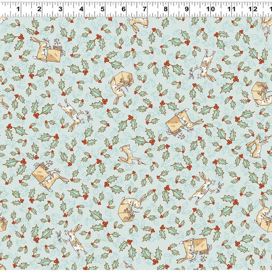 Guess How Much I Love You 2026 ~ Tossed Bunnies ~ Y4820-103 Light Teal