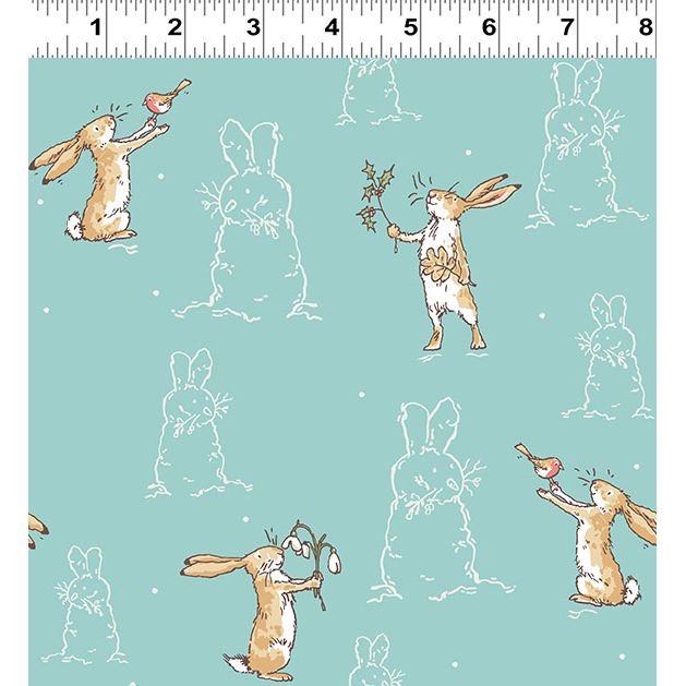 Guess How Much I Love You 2026 ~ Flannel Bunnies ~ Y4823-104 Teal