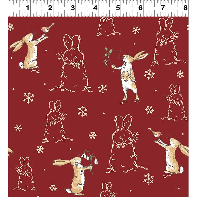 Guess How Much I Love You 2026 ~ Flannel Bunnies ~ Y4823-51 Brick