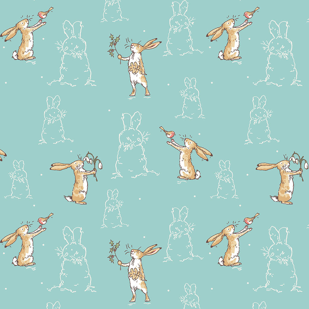 Guess How Much I Love You 2026 ~ Flannel Bunnies ~ Y4823-104 Teal