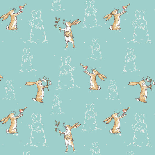 Guess How Much I Love You 2026 ~ Flannel Bunnies ~ Y4823-104 Teal