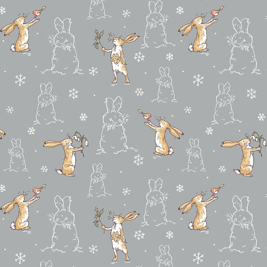 Guess How Much I Love You 2026 ~ Flannel Bunnies ~ Y4823-5 Light Gray