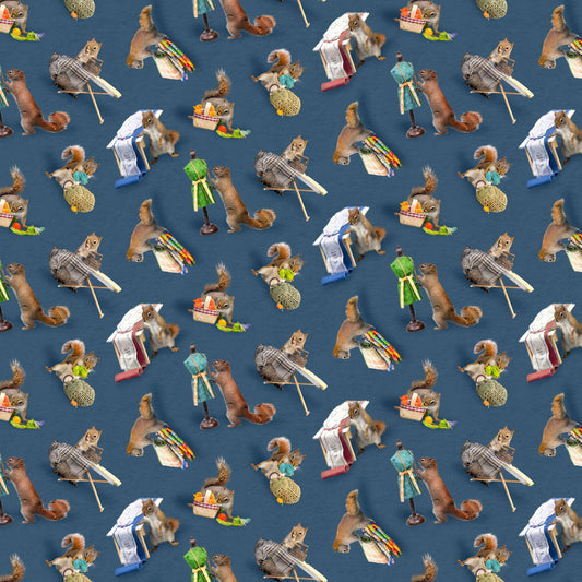 The Secret Life of Squirrels IV ~ Squirrels ~ Y4898-89 Dark Denim