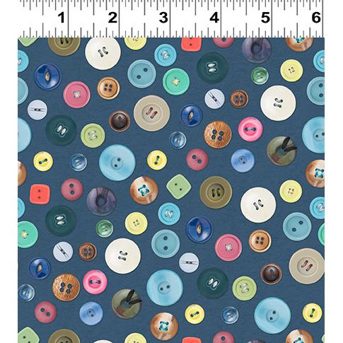 The Secret Life of Squirrels IV ~ Buttons ~ Y4900-89 Dark Denim