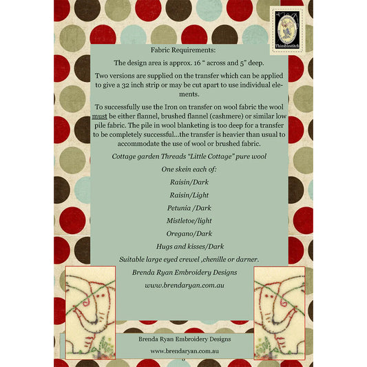 Thimblestitch - Brenda Ryan Embroidery Designs - Balloons and Elephants