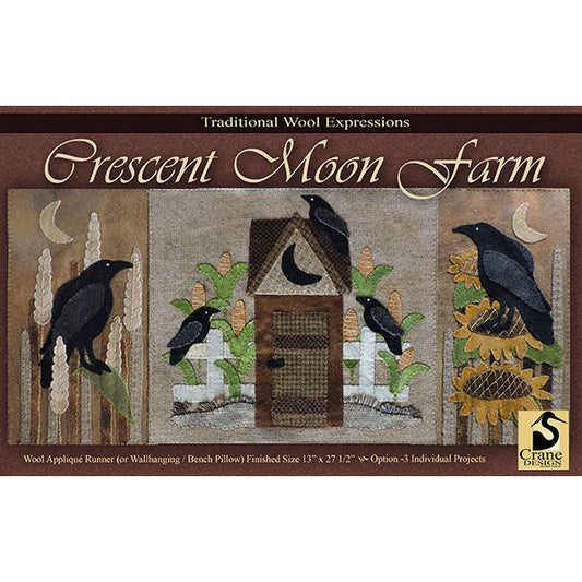 Crane Design ~ Crescent Moon Farm Wool Applique Pattern