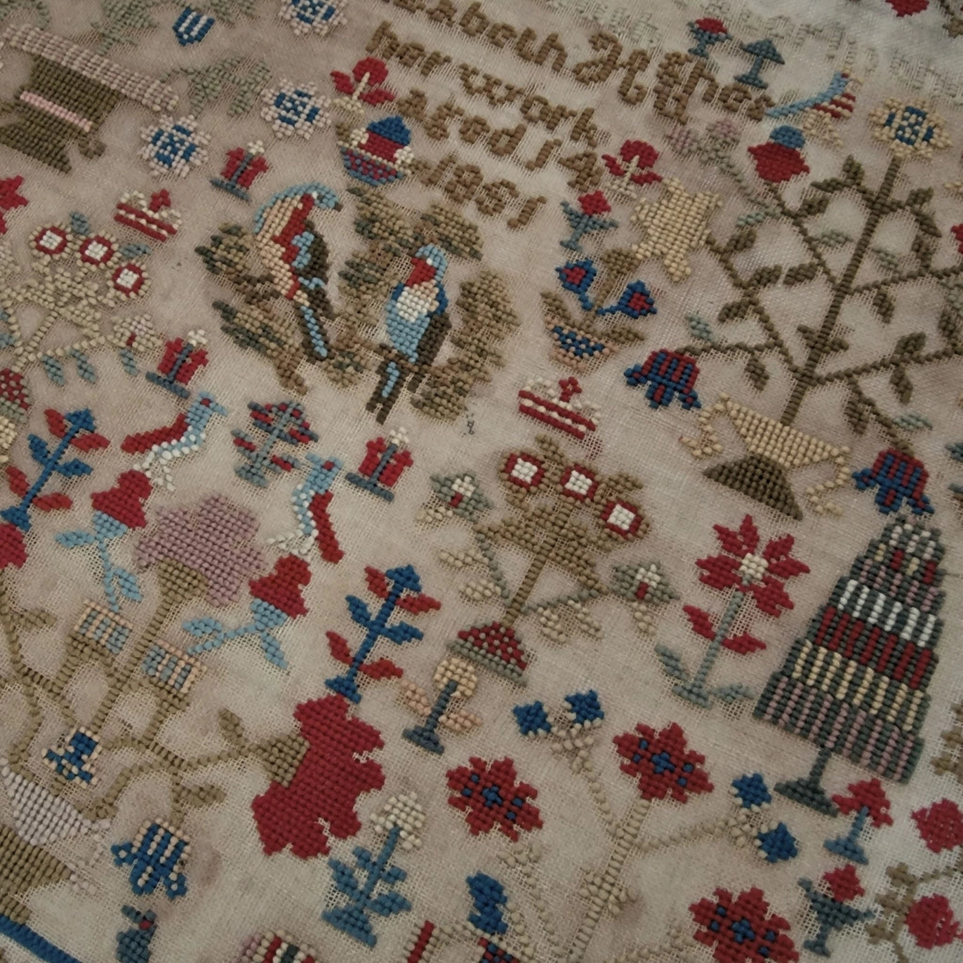The Wishing Thorn | Elizabeth Hughes 1851 Sampler Pattern