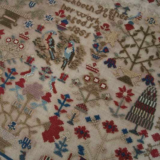 The Wishing Thorn | Elizabeth Hughes 1851 Sampler Pattern