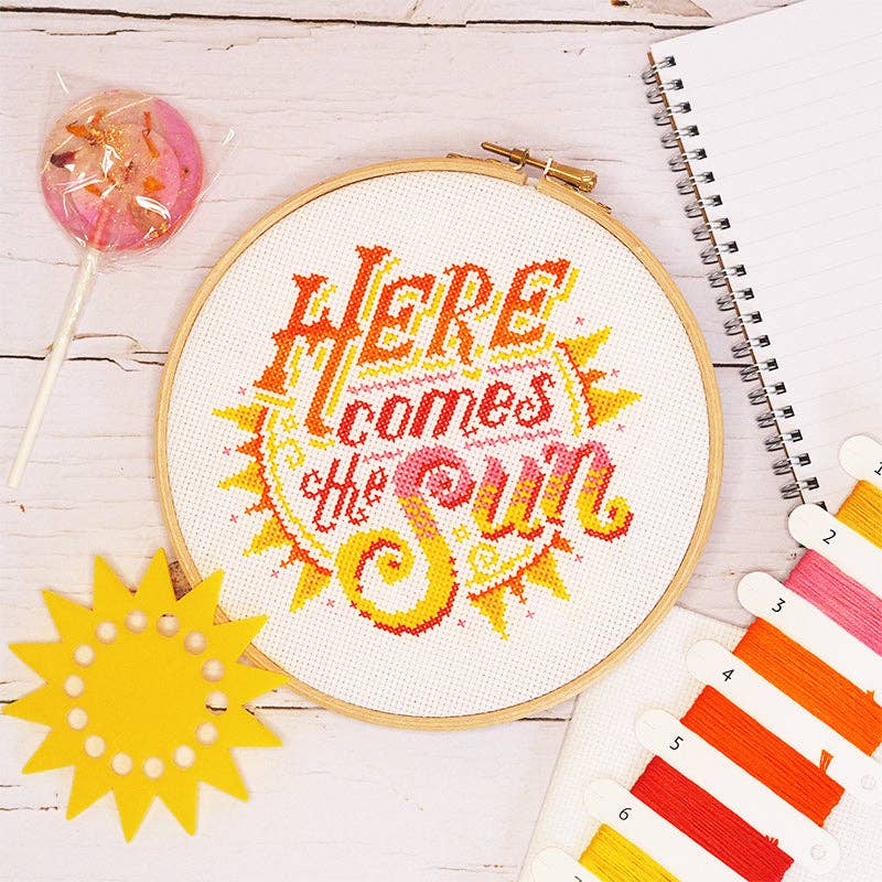 Here Comes the Sun - Cross Stitch Kit: Standard kit with 14 count aida