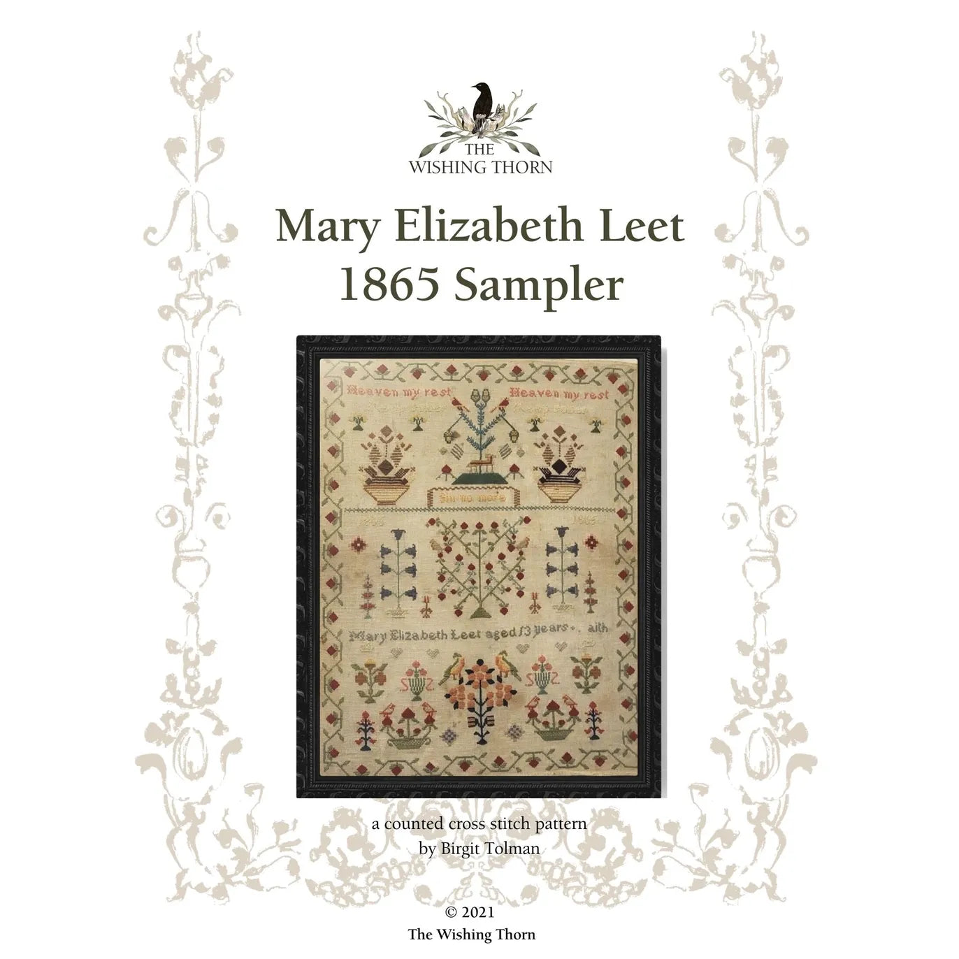 The Wishing Thorn | Mary Elizabeth Leet 1865 Sampler