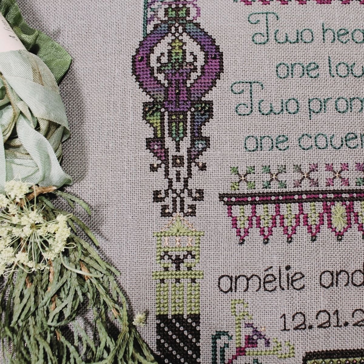 The Wishing Thorn | Arabesque Wedding Sampler Pattern