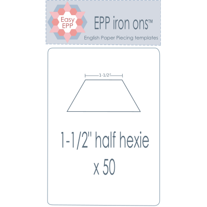Easy PPP 1 1/2" Half Hexagon Iron-On