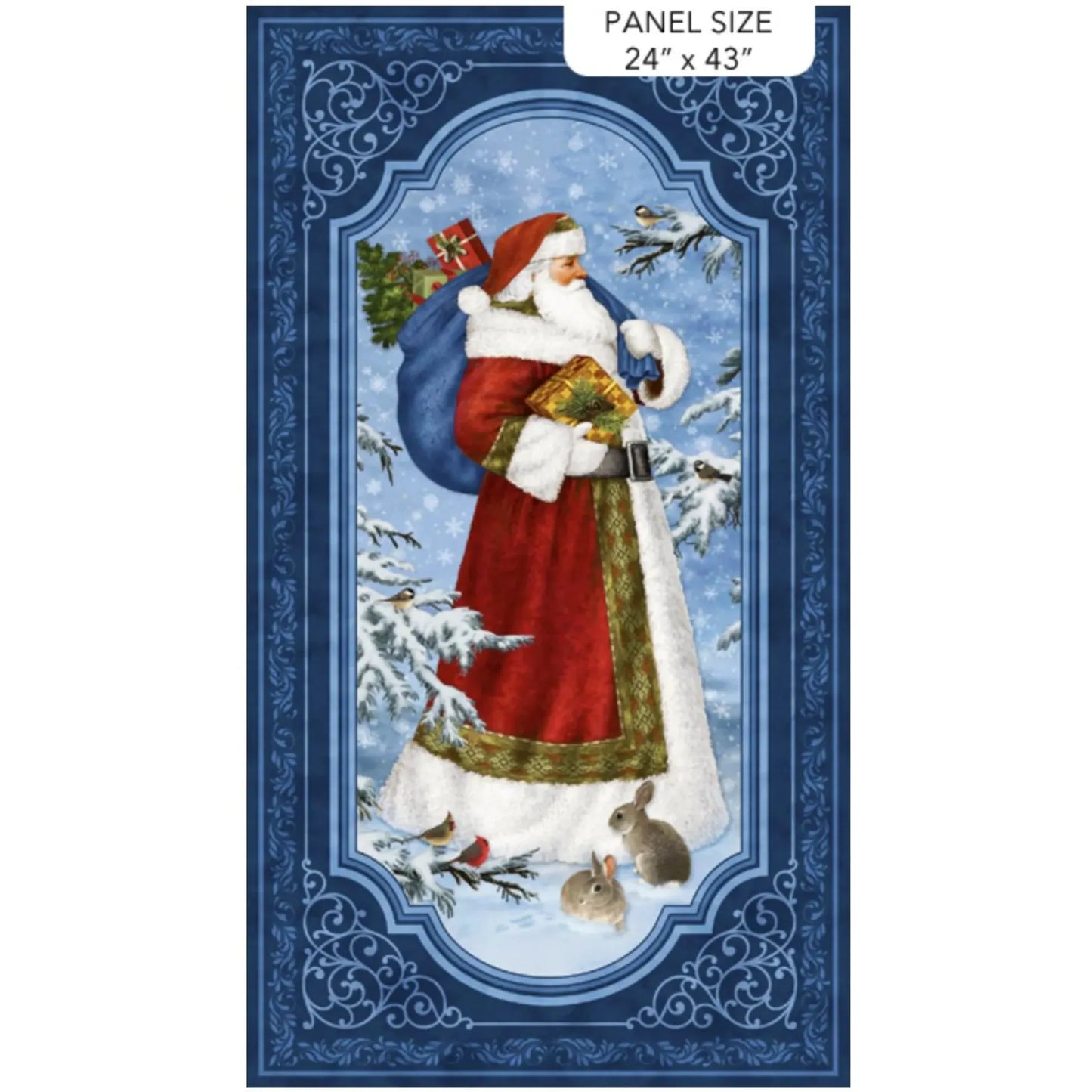 St. Nicholas ~ Santa Panel ~ C28210-48 Dark Blue Multi